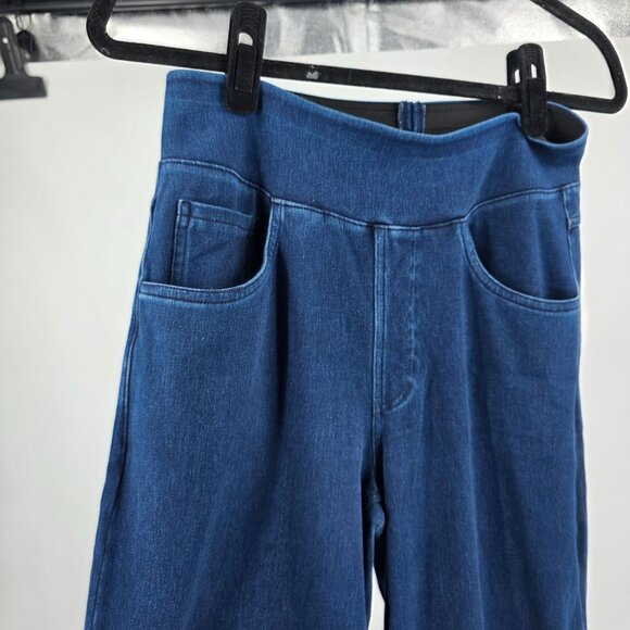 Halara Womens Denim Wide-Leg Pants M Petite Cotton Blend - Picture 6 of 9